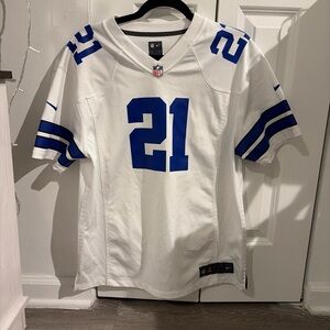 NFL Dallas Cowboys Ezekiel Elliot #21 White On-Field Jersey with Logo Kid’s XL